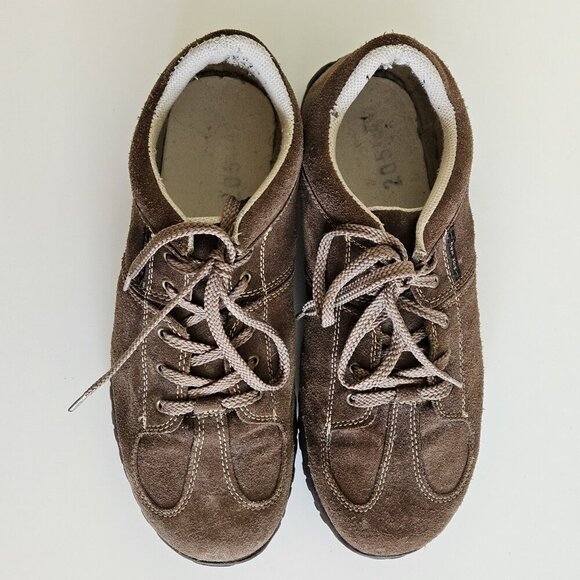 Sidewalk Mens Shoes US 8.5 Brazil 40 Brown Suede Wide Lace Up Casual NO INSOLES - Picture 3 of 16